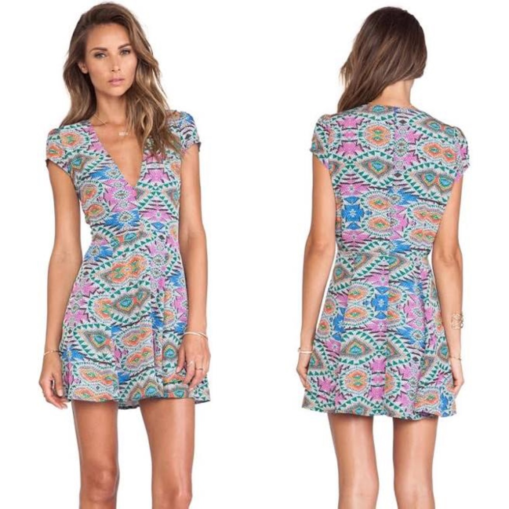 Lovers + Friends Cassidy dress mosaic print